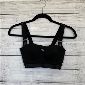 BEBE | Black Bustier Crop Top